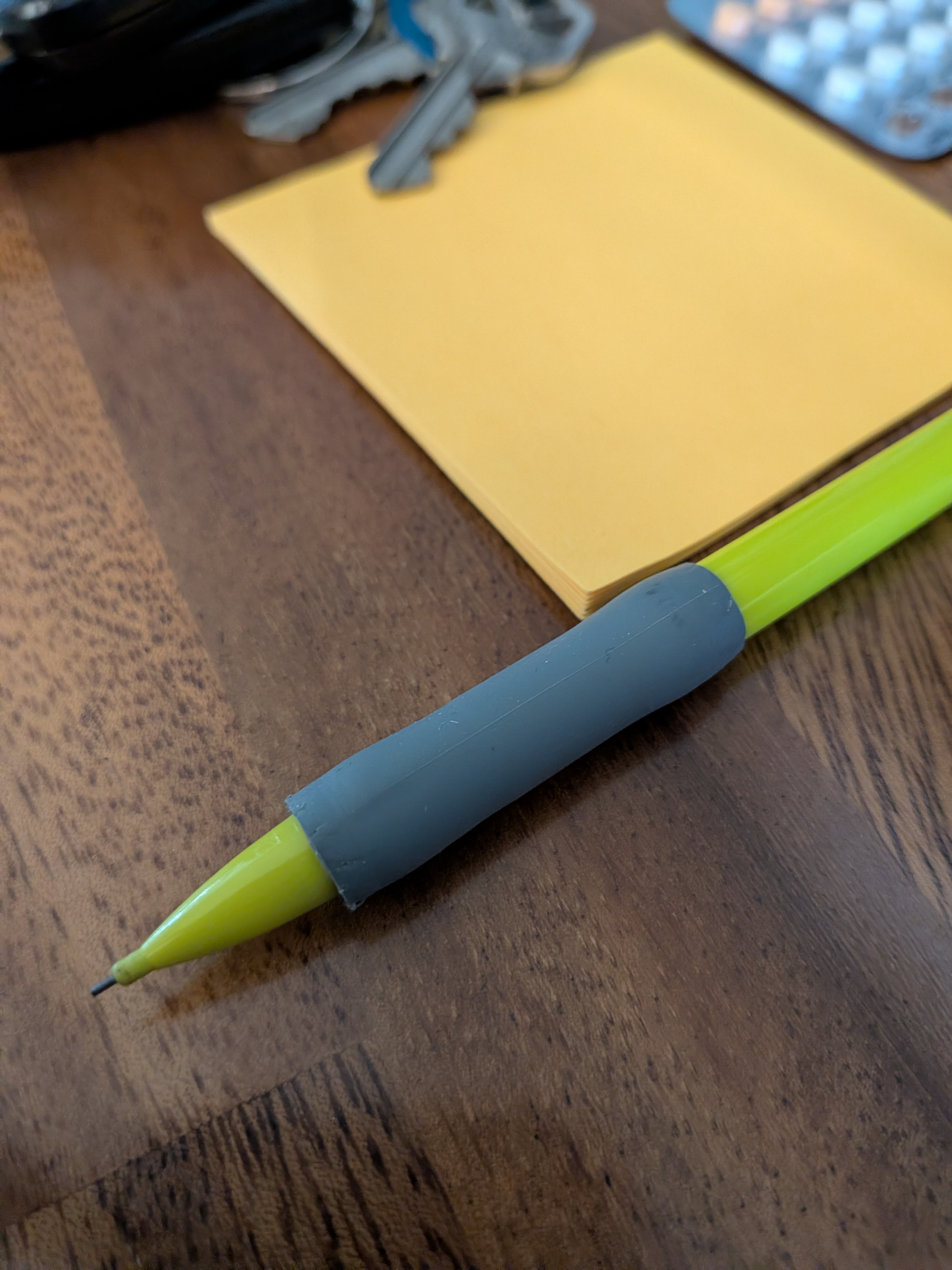 Pen and sticky notes